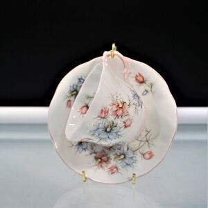 Vintage Rosina Wild Flowers Tea Cup & Saucer Fine Bone China England